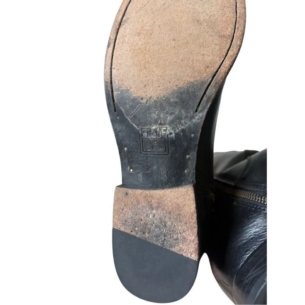 Frye Paige Tall Leather Riding Boots size 7.5 Black - Picture 7 of 16